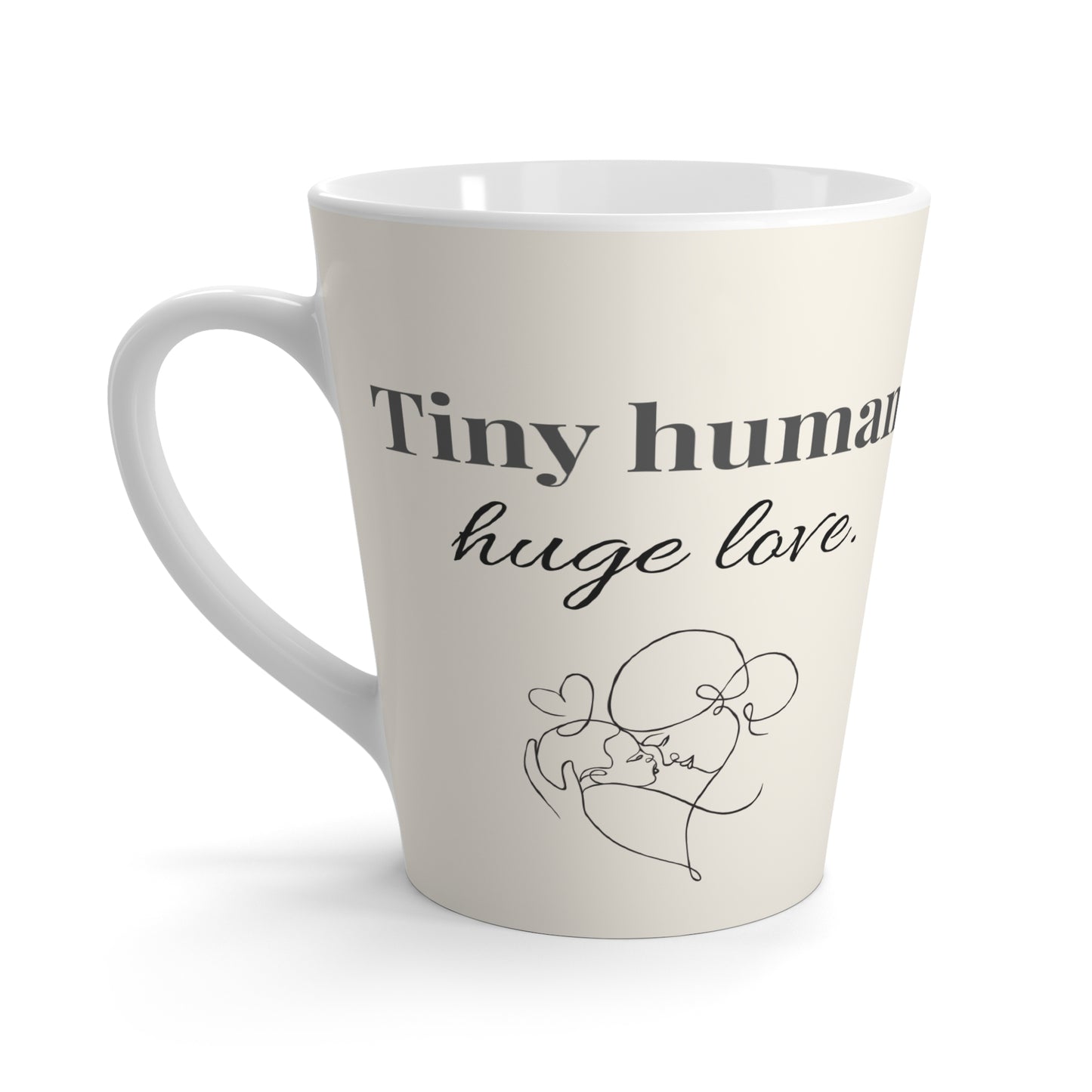 Tiny Human, Huge Love Latte Mug – New Mom Gift, First Mother’s Day, Baby Shower Present for New Parents