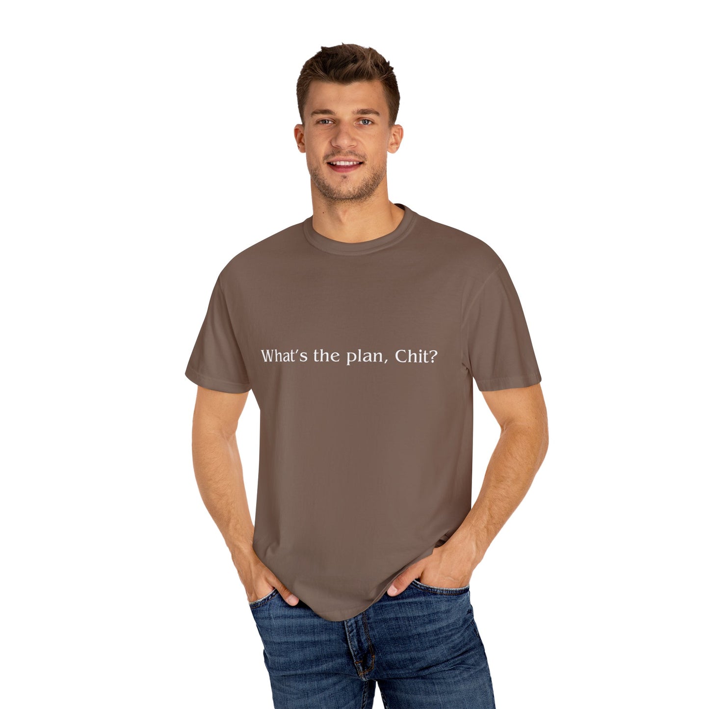 What’s the Plan, Chit? T-Shirt – Funny Graphic Tee, Unisex Humor Shirt, Cult Classic Quote, Gift for Friends