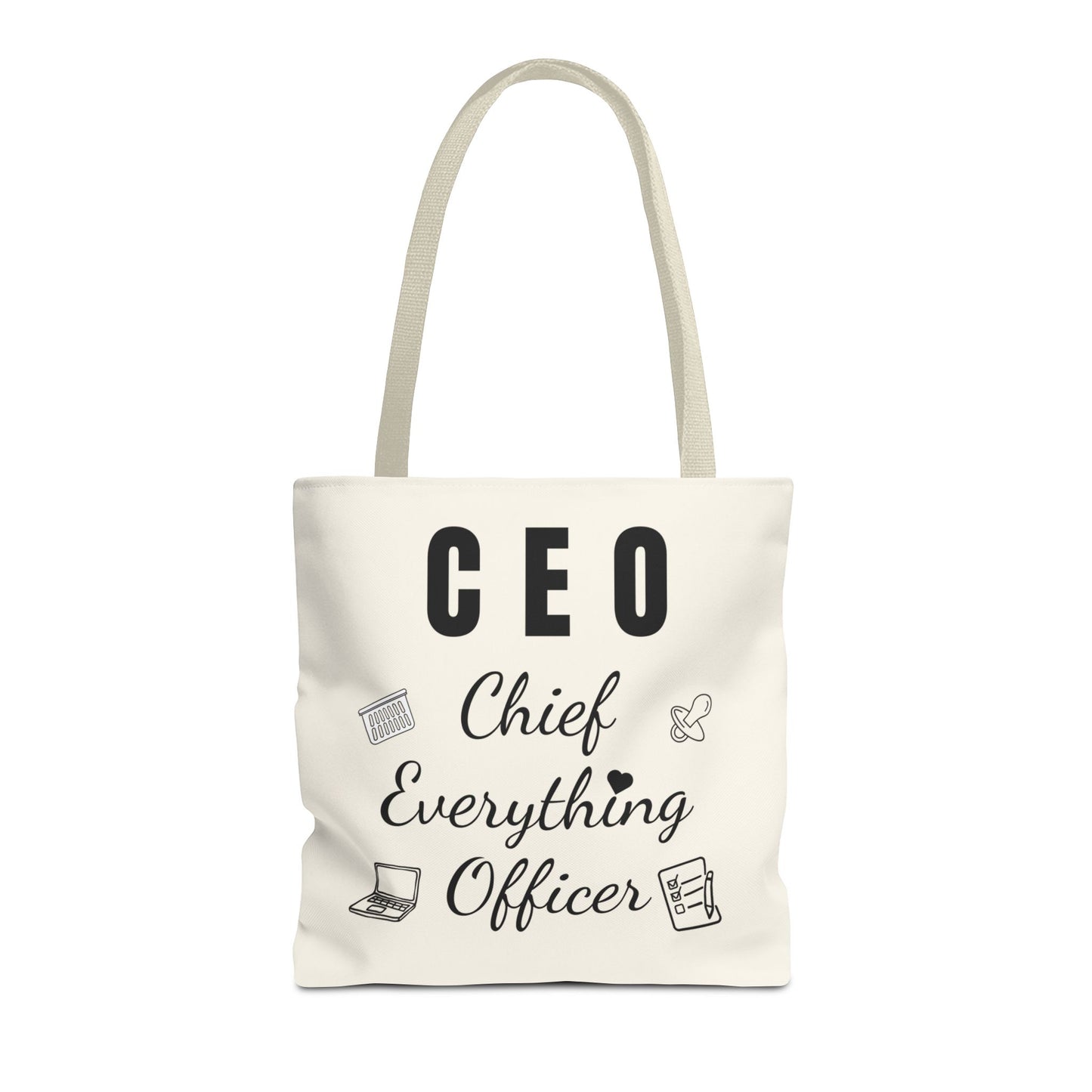 CEO Tote Bag – Chief Everything Officer Gift for Moms, Bosses & Women | Stylish Professional Canvas Bag