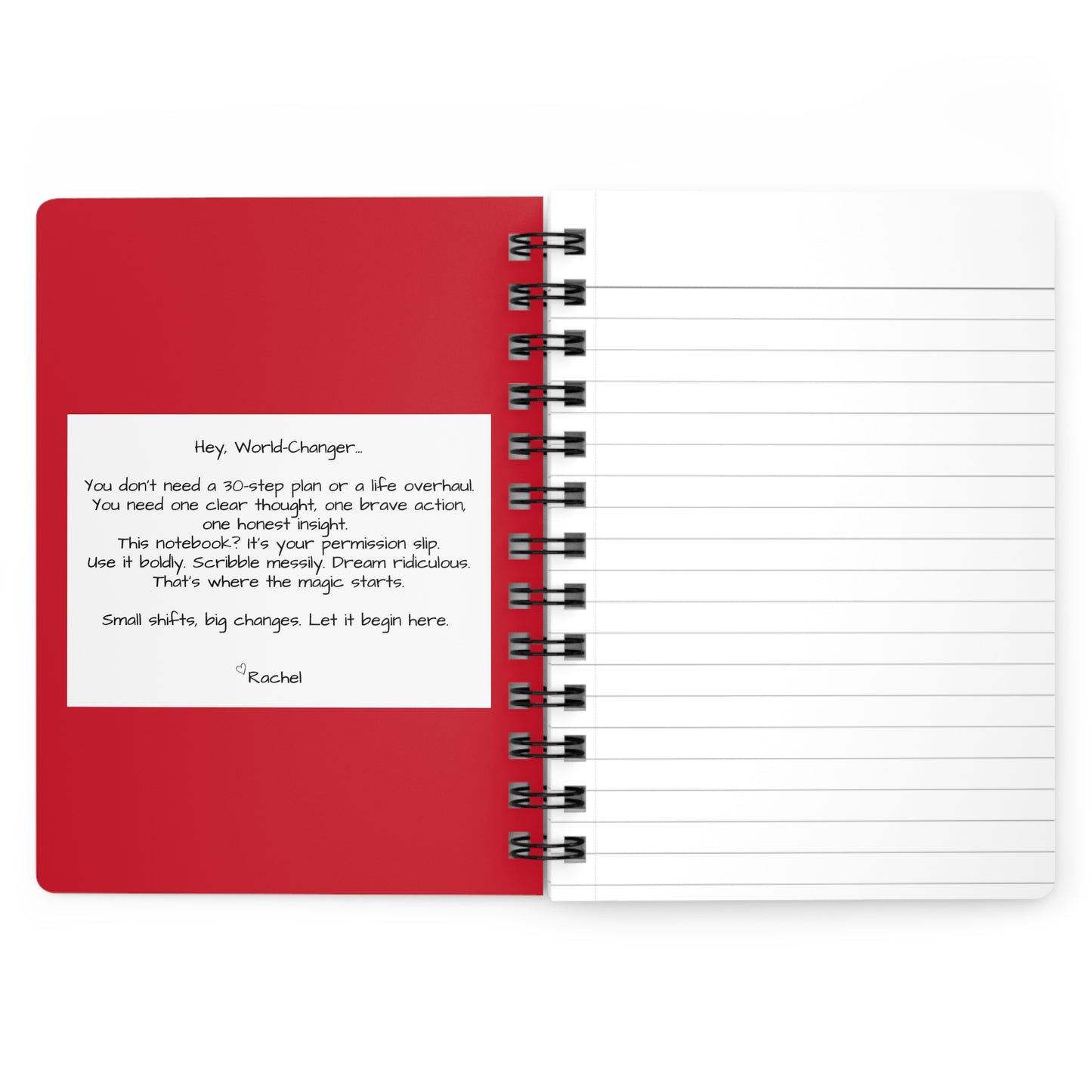 Bold Statement Spiral Bound Journal | Perfect for Note-taking, Journaling, Gifts, Motivation, Back to School