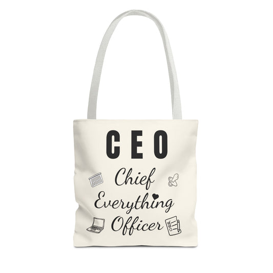 CEO Tote Bag – Chief Everything Officer Gift for Moms, Bosses & Women | Stylish Professional Canvas Bag