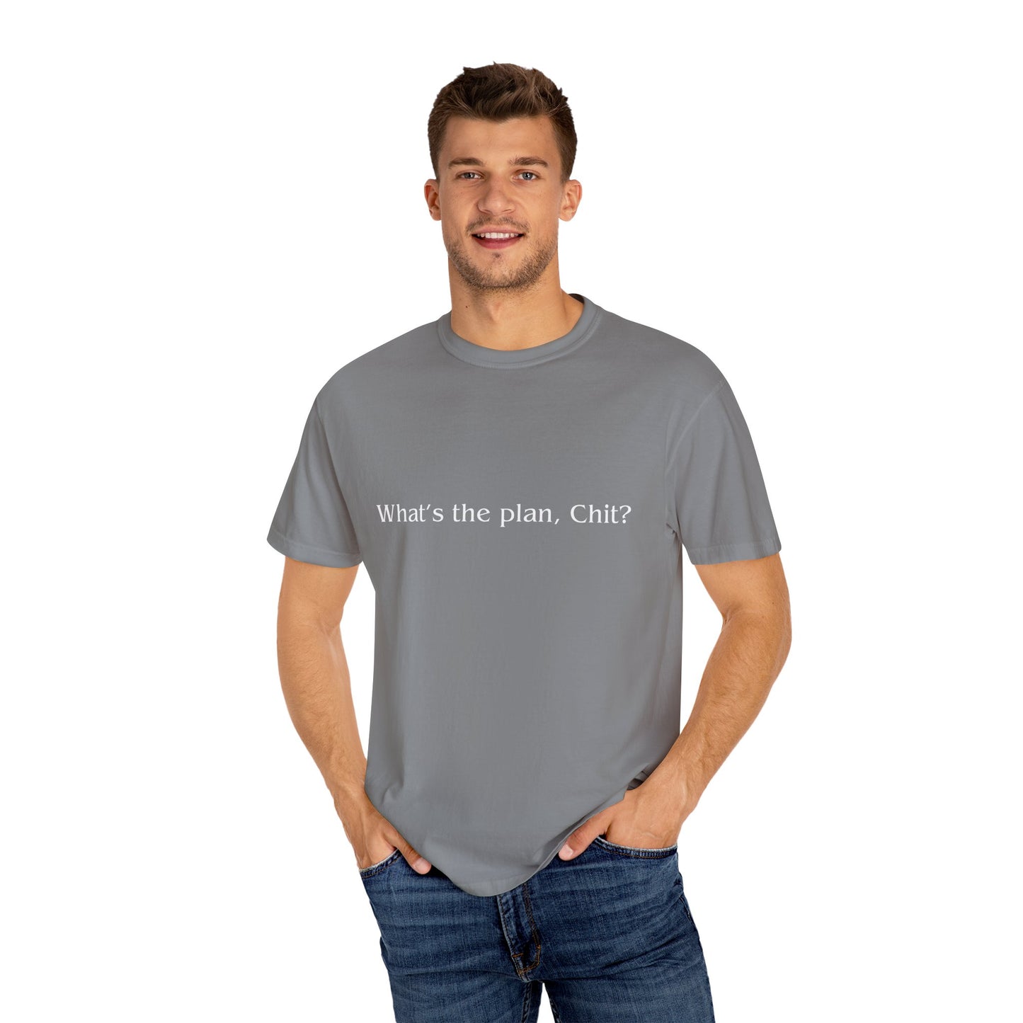 What’s the Plan, Chit? T-Shirt – Funny Graphic Tee, Unisex Humor Shirt, Cult Classic Quote, Gift for Friends