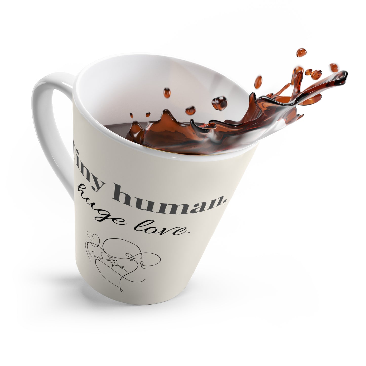 Tiny Human, Huge Love Latte Mug – New Mom Gift, First Mother’s Day, Baby Shower Present for New Parents
